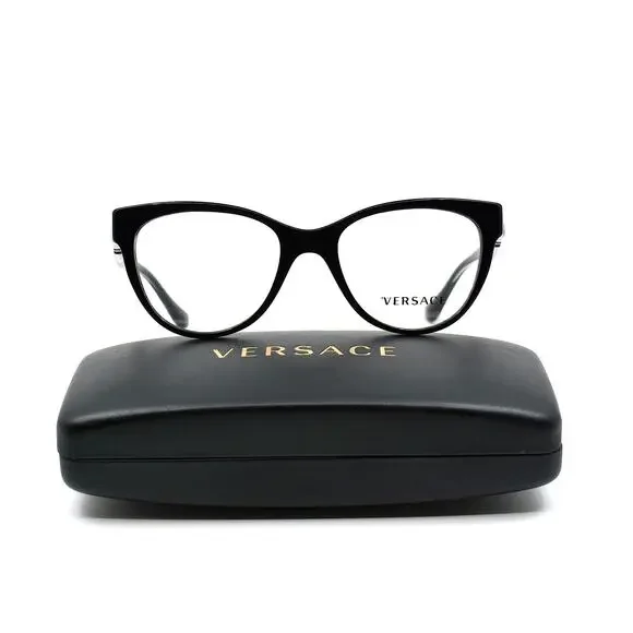 NEW VERSACE VE3304 GB1 BLACK EYEGLASSES FRAME - Picture 5 of 12